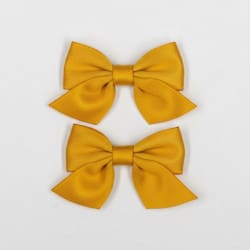 Bow hair clips yellow